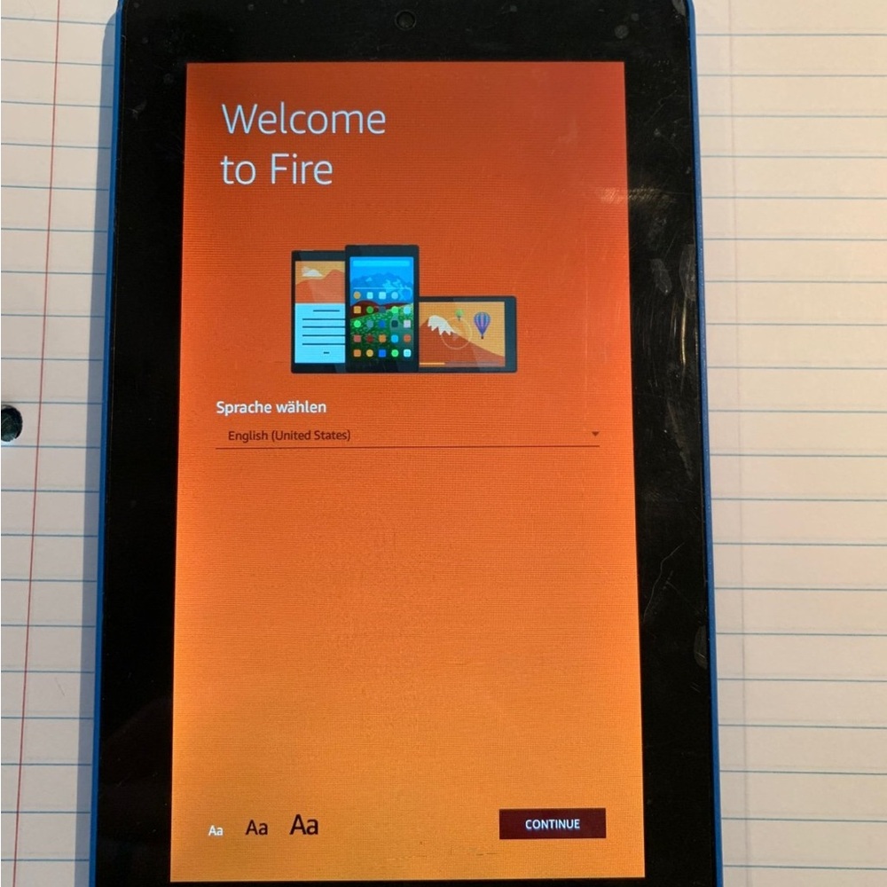 Amazon Fire 5th Generation in Blue